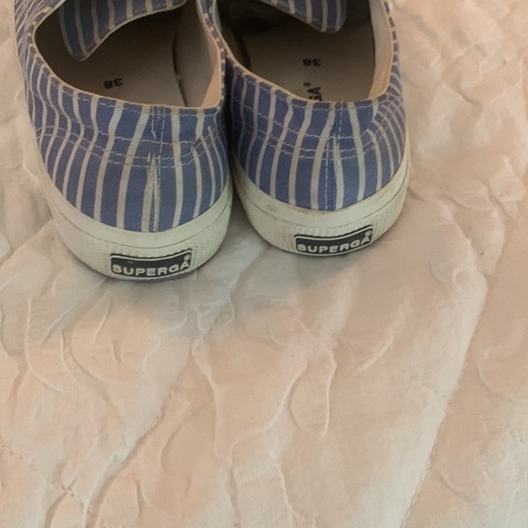 Superga blue and white sneaker size 38 or 7.5 M great used condition clean - Picture 2 of 7